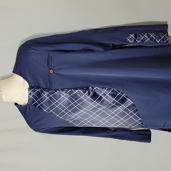 Men's Long Sleeve African Printed Dashiki - Navy - Picture 4 of 6